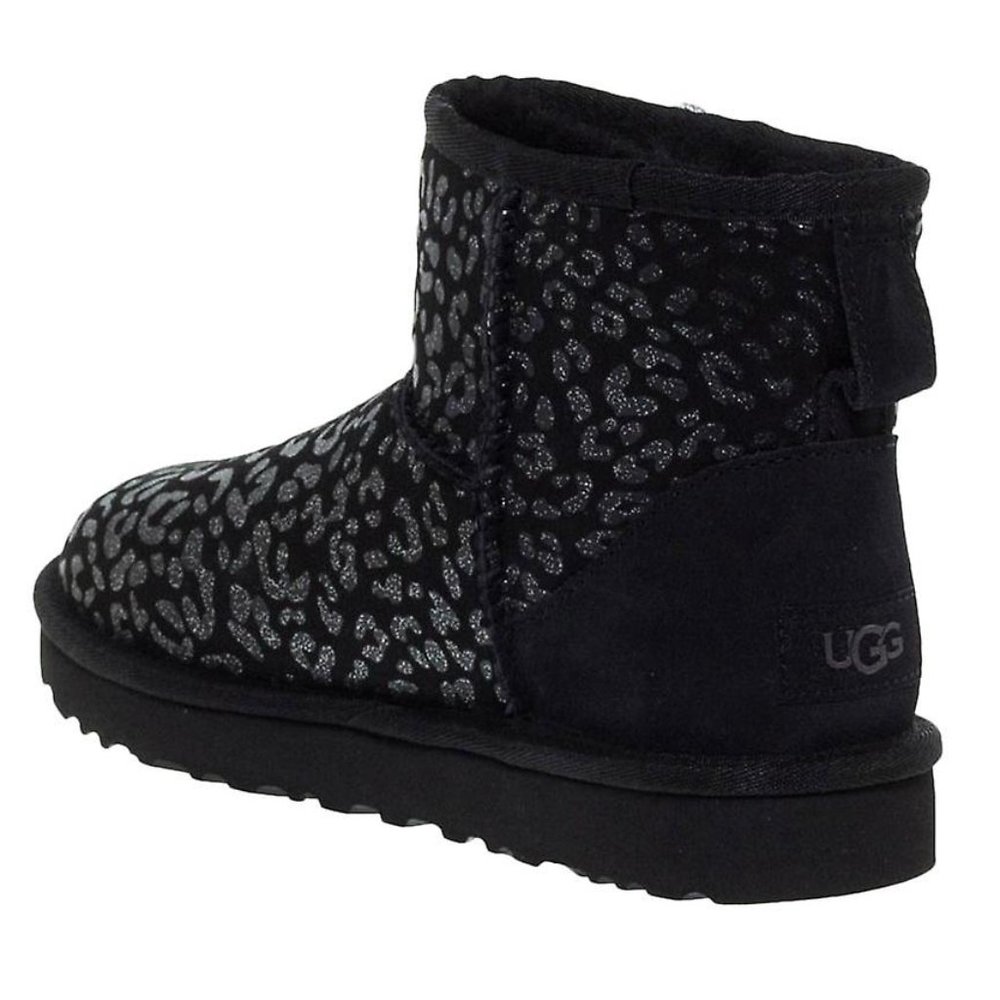UGG Classic Mini Black Snow Leopard Booties - Picture 4 of 4